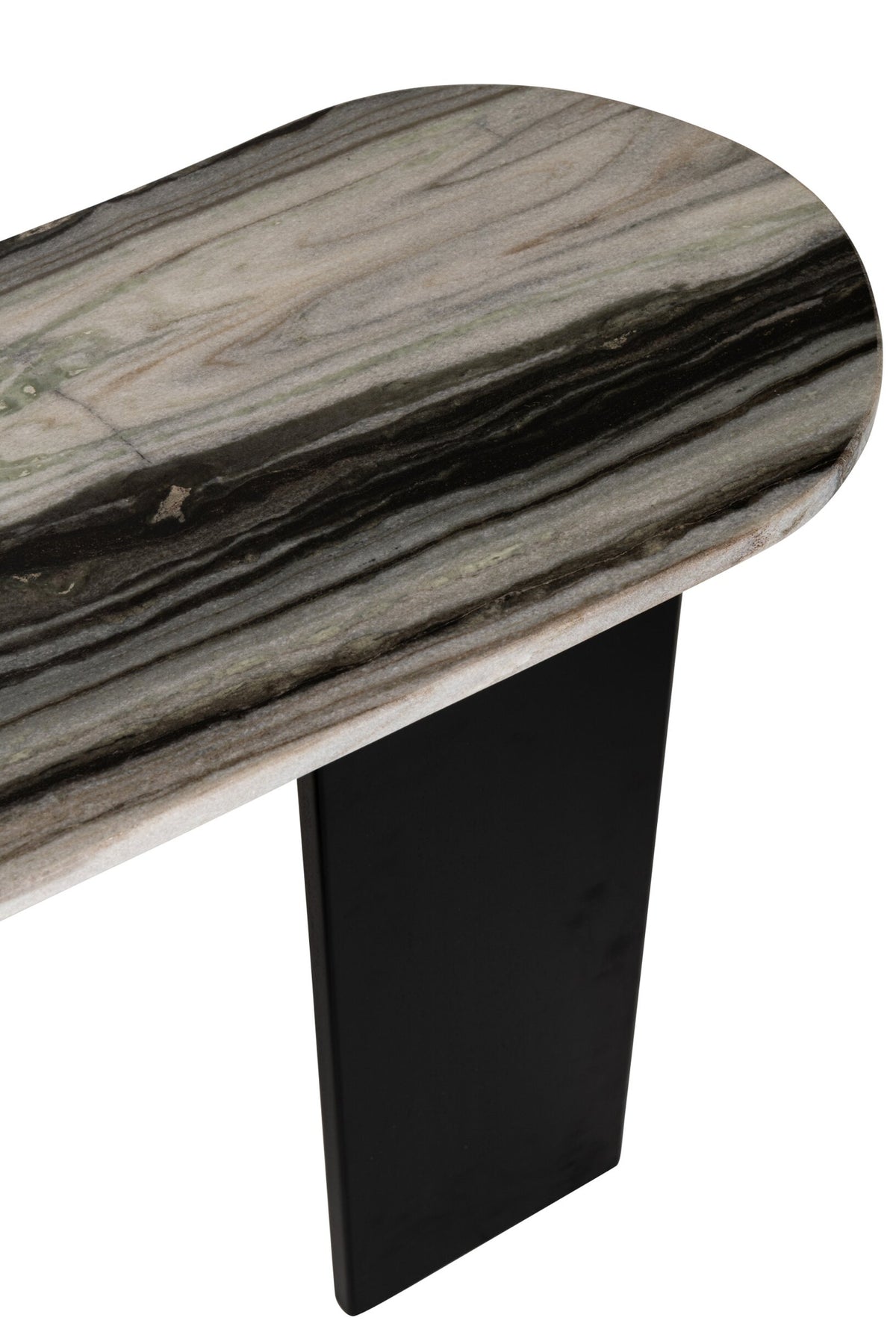 Console Mathilde Marbre Noir/Gris J-Line