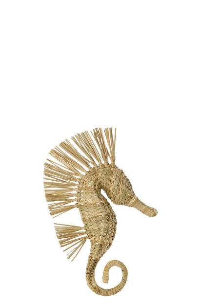 Objet mural Hippocampe Herbe Naturel Petit J-Line
