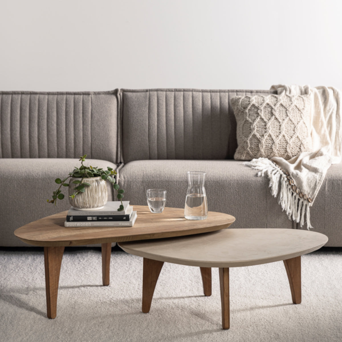 DTP Home Bliss mortex Table basse Pebble