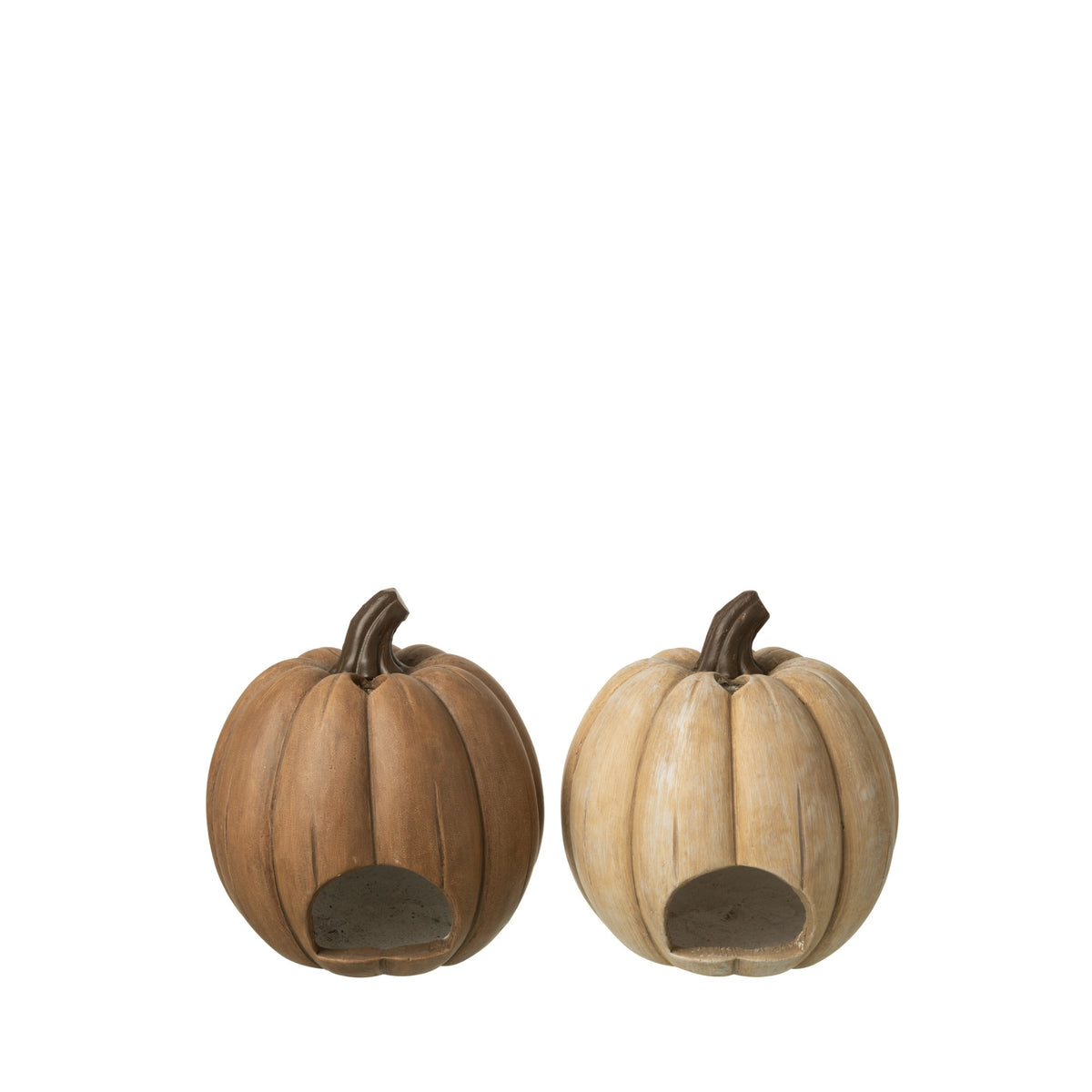 Set de 2 bougeoirs citrouille Halloween XL J-Line