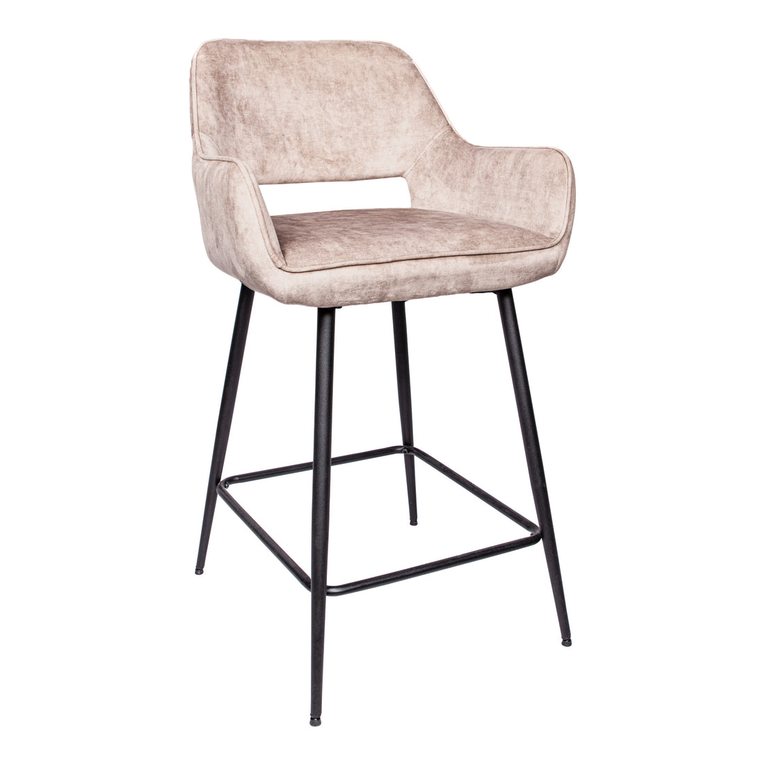 Lot de 2 tabourets de bar Fal Low Velvet kaki PTMD