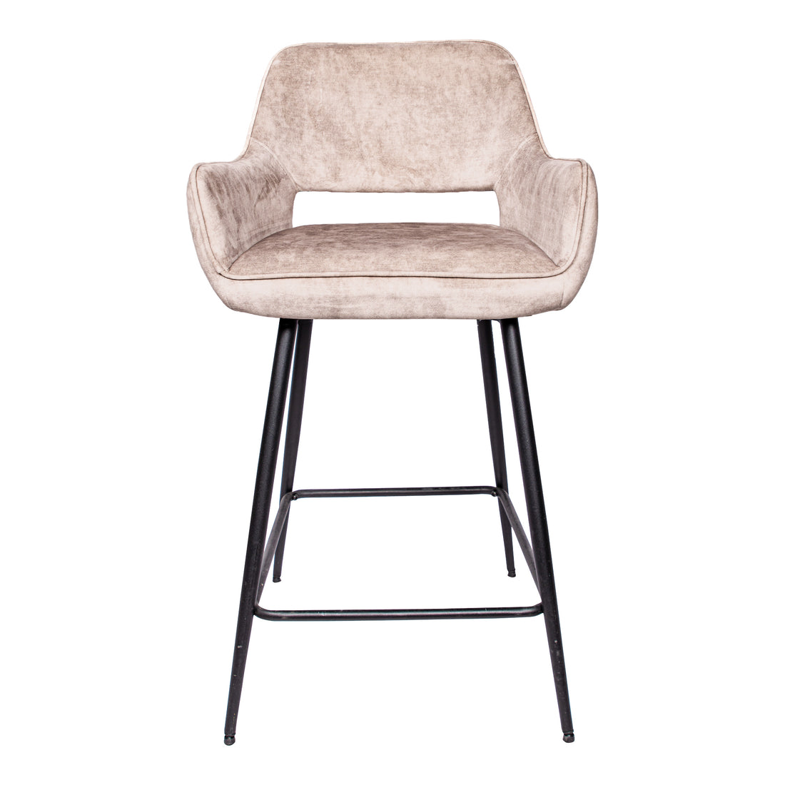 Lot de 2 tabourets de bar Fal Low Velvet kaki PTMD