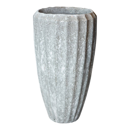 Pot de fleurs en céramique blanche Olver Small Ø48x90cm PTMD