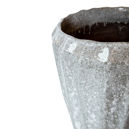 Pot de fleurs en céramique blanche Olver Small Ø48x90cm PTMD