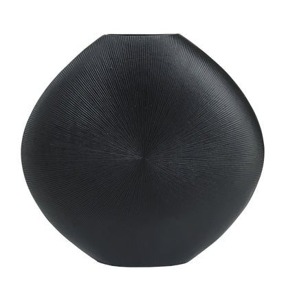 Tiro Noir Aluminium Pot Ovale Motif Rayé PTMD