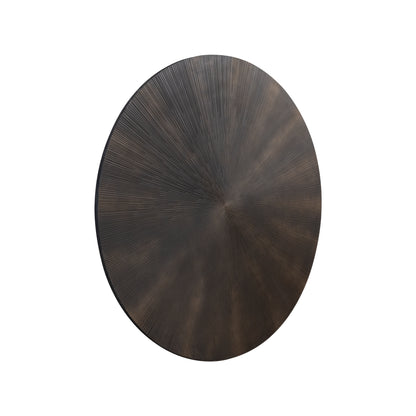 Panneau mural rond Zapp en MDF noir avec or PTMD