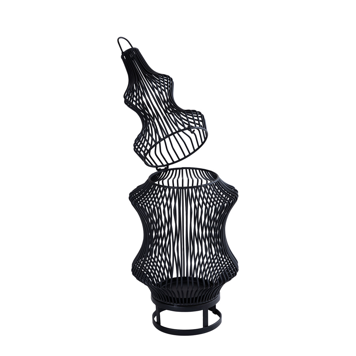 Tobin Lanterne - 23x23x60 cm - Fer - Noir PTMD