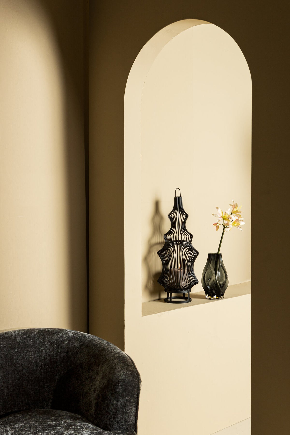 Tobin Lanterne - 23x23x60 cm - Fer - Noir PTMD