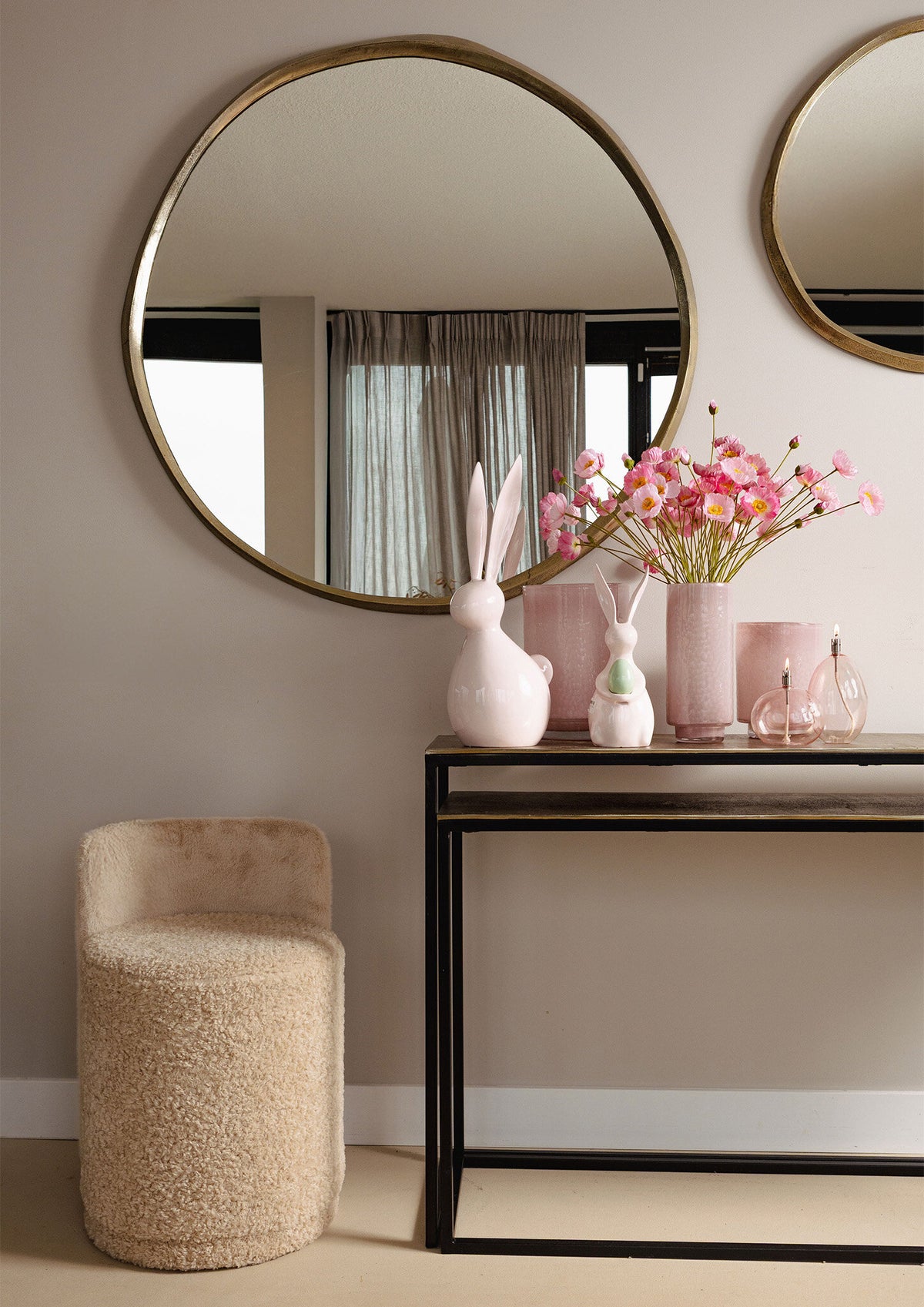 Miroir Limara - 115x115x2 cm - Aluminium - Laiton PTMD