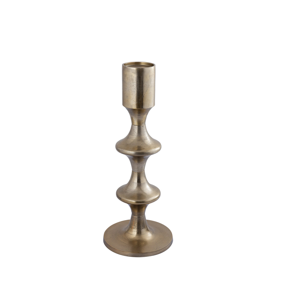 Taika Gold languettes basses rondes en aluminium pour bougie H73cm PTMD