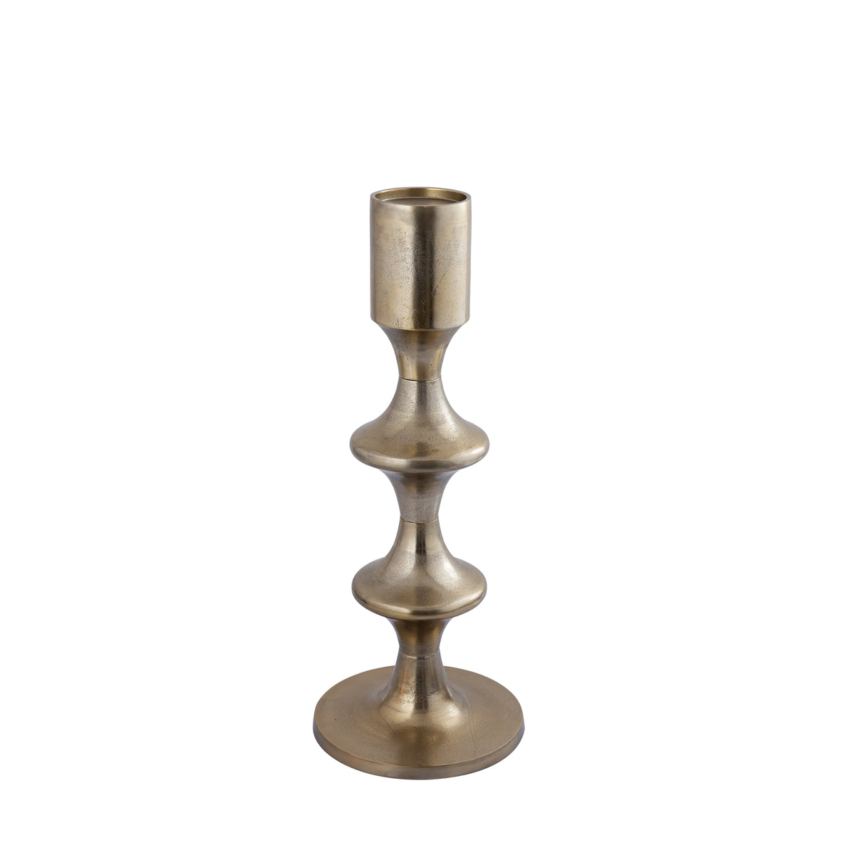 Taika Gold languettes basses rondes en aluminium pour bougie H73cm PTMD