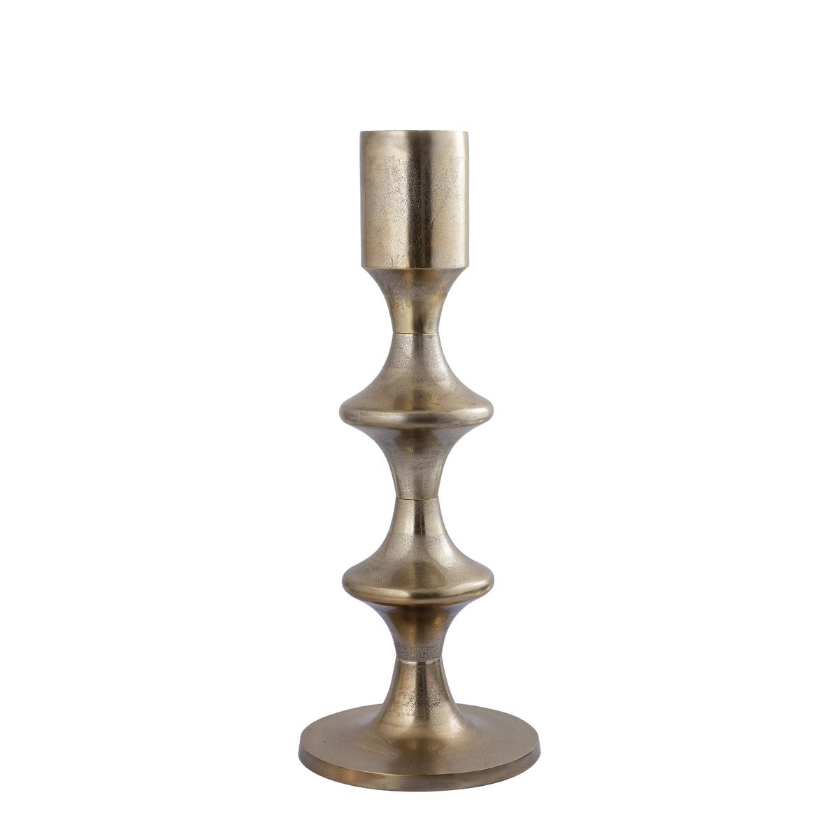 Taika Gold languettes basses rondes en aluminium pour bougie H73cm PTMD
