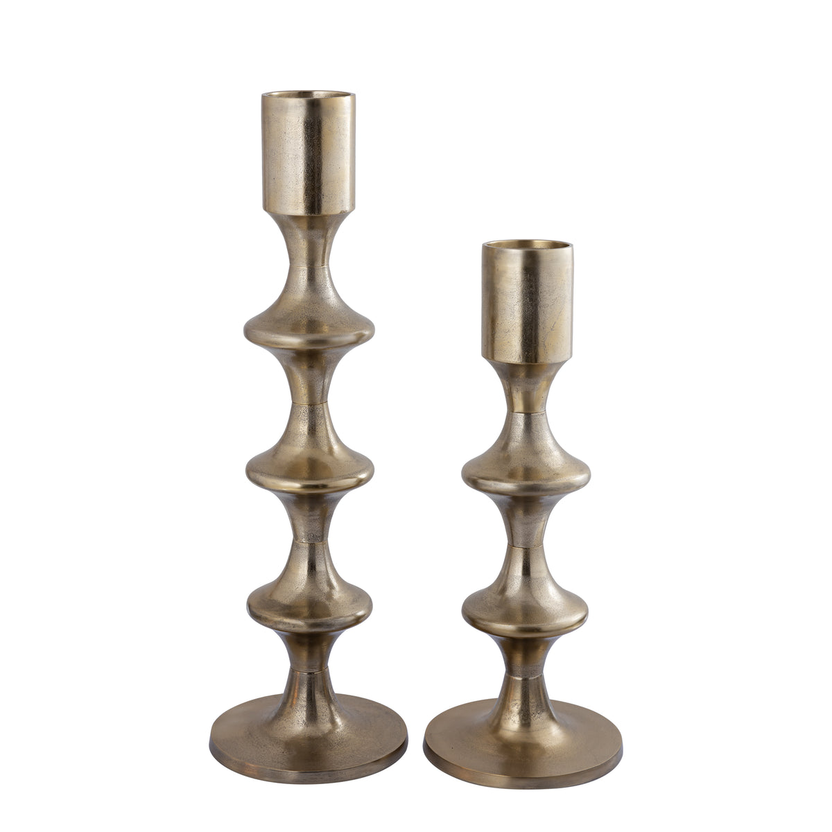 Taika Gold languettes basses rondes en aluminium pour bougie H73cm PTMD