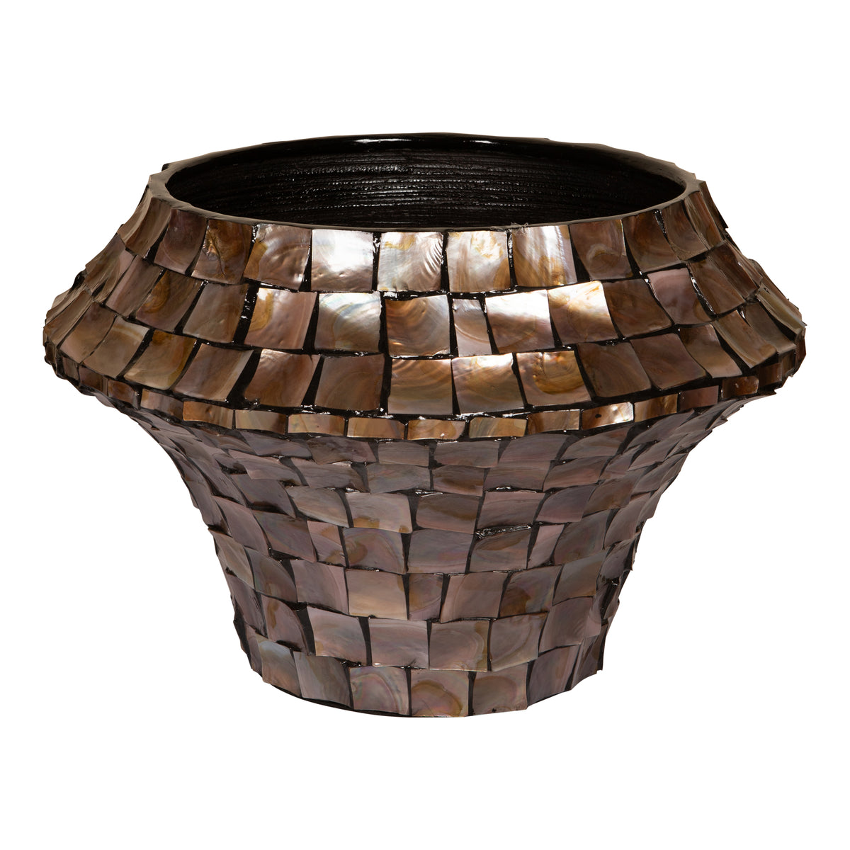 Daven Bronze Coque en poly Bambou Pot Rond Grand PTMD
