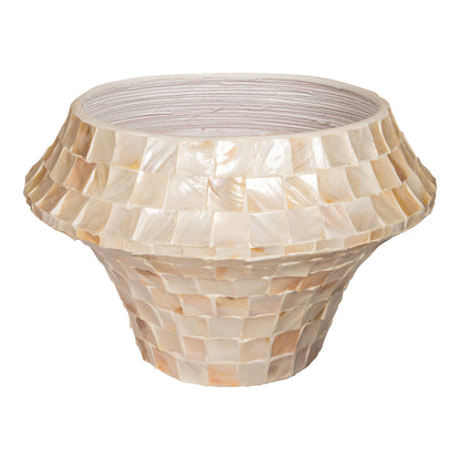 Daven Cream Coque Poly Pot Bambou Rond Bas Grand PTMD