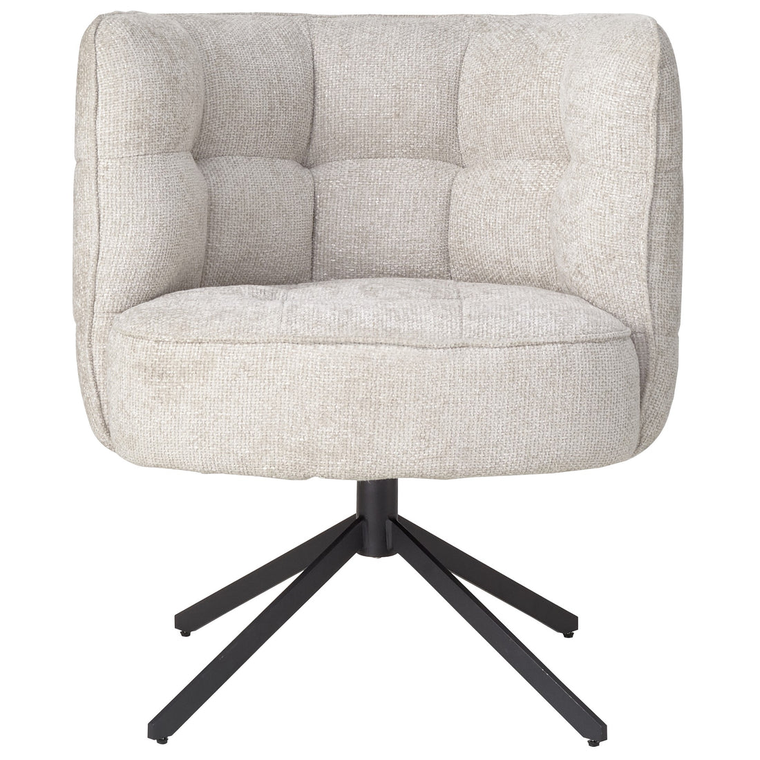 Chaise de salle à manger Odin Cream Legacy 15, pieds noir mat PTMD