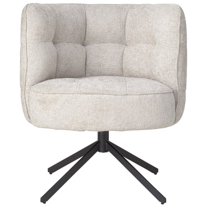 Chaise de salle à manger Odin Cream Legacy 15, pieds noir mat PTMD
