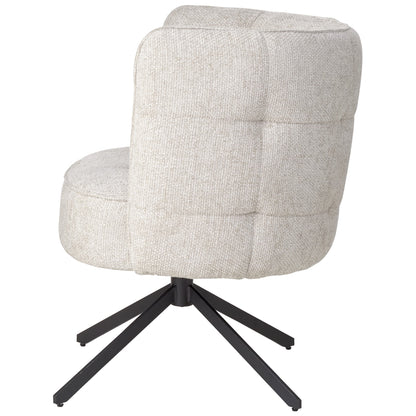 Chaise de salle à manger Odin Cream Legacy 15, pieds noir mat PTMD