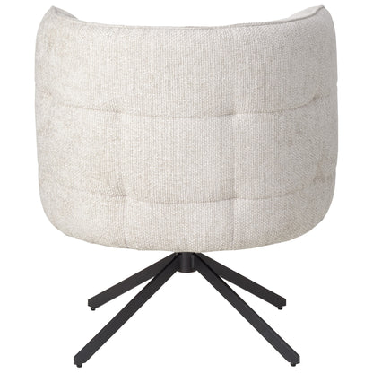 Chaise de salle à manger Odin Cream Legacy 15, pieds noir mat PTMD