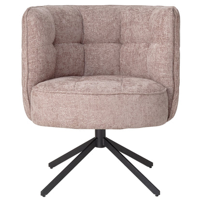 Chaise de salle à manger Odin Pink Legacy 14 Flamingo, pieds noirs PTMD