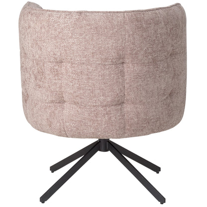 Chaise de salle à manger Odin Pink Legacy 14 Flamingo, pieds noirs PTMD