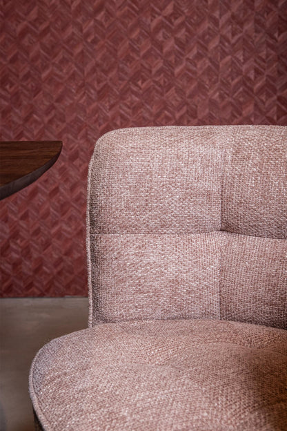 Chaise de salle à manger Odin Pink Legacy 14 Flamingo, pieds noirs PTMD
