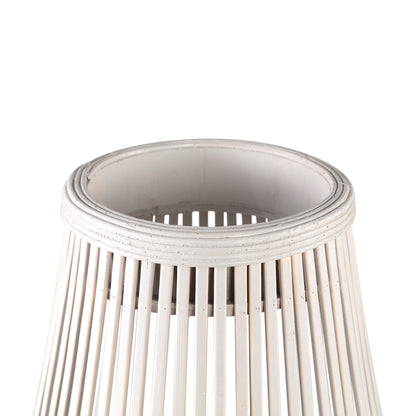 Lanterne Lysia L- 35x35x68 cm - Verre - Blanc PTMD