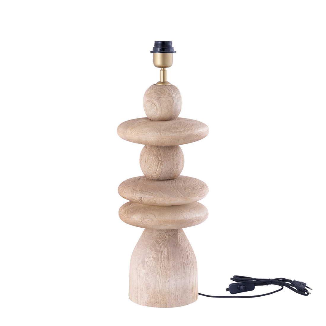 PTMD Pied de lampe de table Callain Manguier Rond