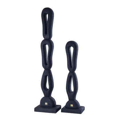 Rhyce Black statue en bois de manguier figure ouverte S PTMD