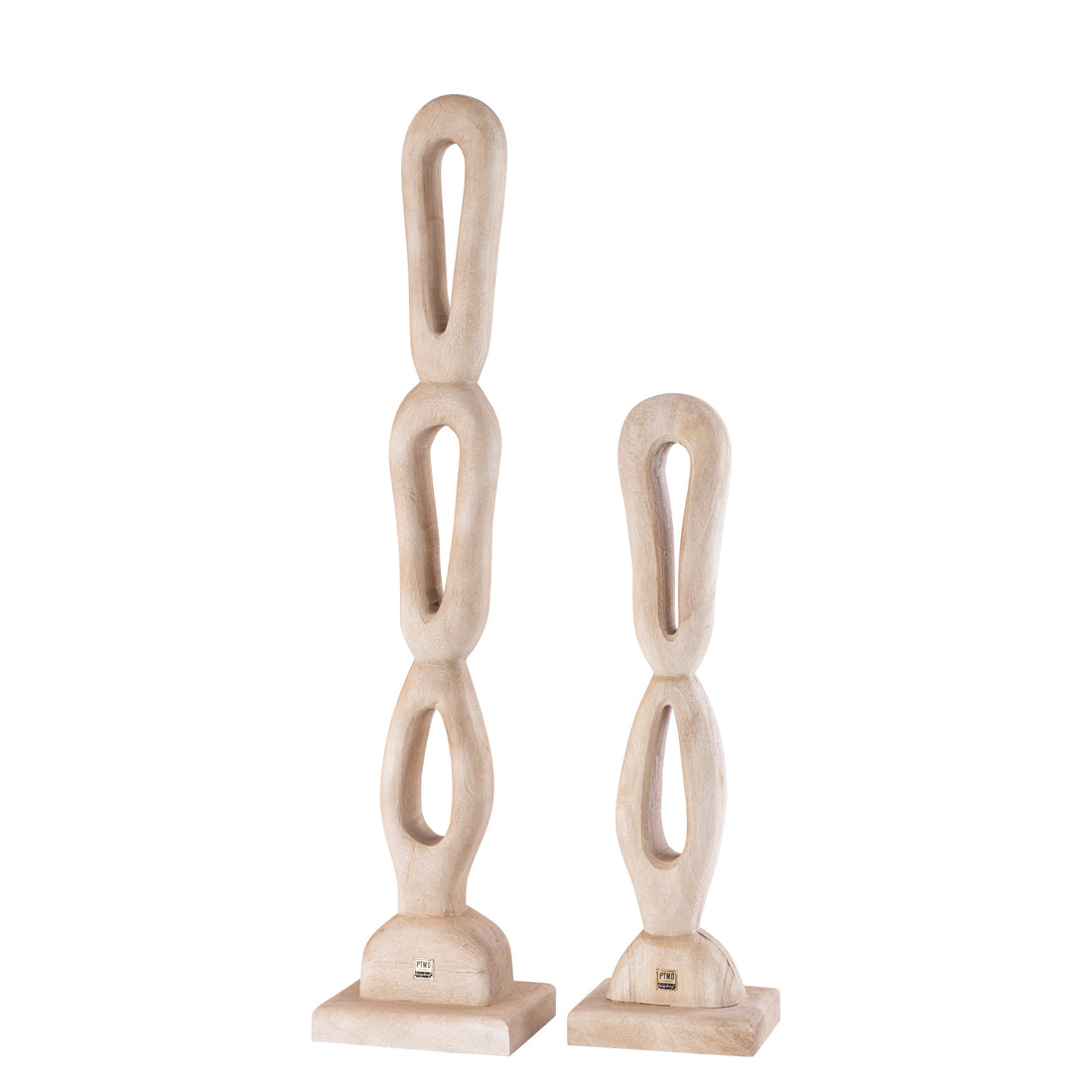 Rhyce Statue en bois de manguier naturel figure ouverte L PTMD