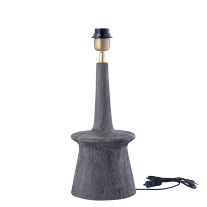 Lampe de table étroite et ronde Caelin Grey en bois de manguier PTMD