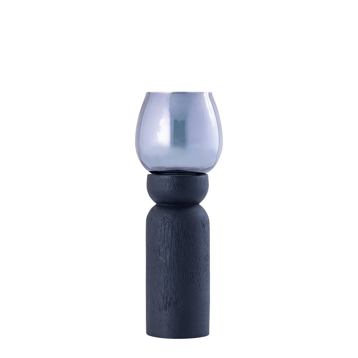 Photophore Qez Bois de manguier Noir Lot de 3 PTMD
