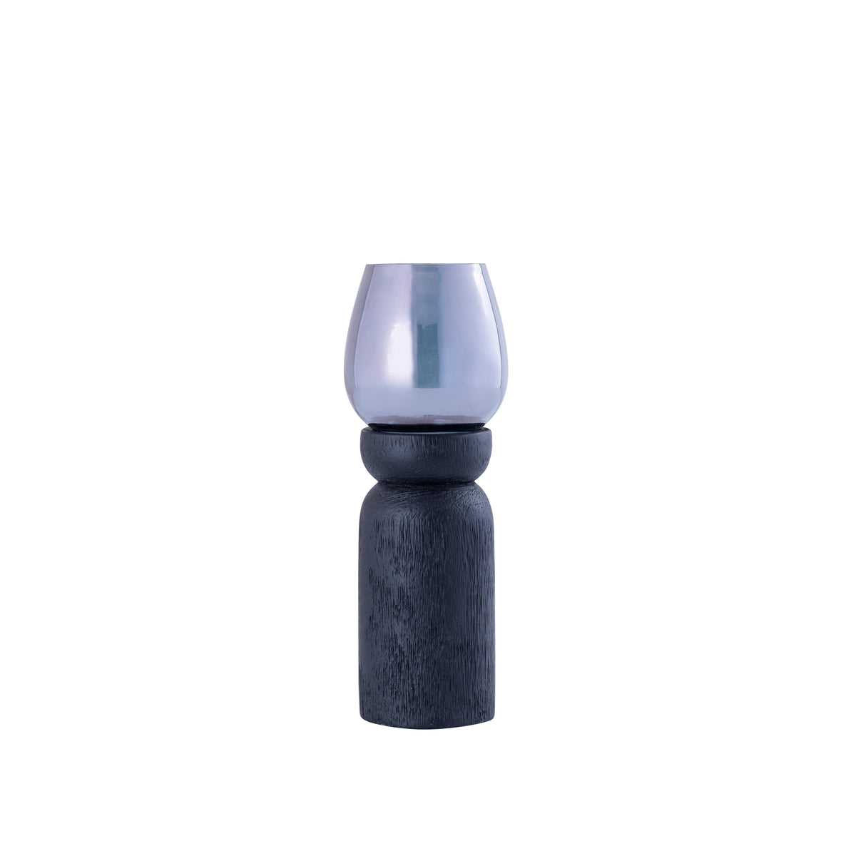 Photophore Qez Bois de manguier Noir Lot de 3 PTMD