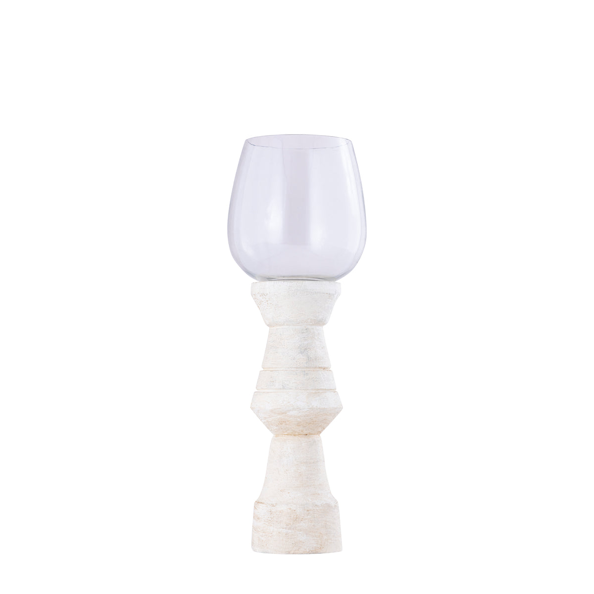 Photophore Qez Bois de manguier Crème Lot de 3 PTMD