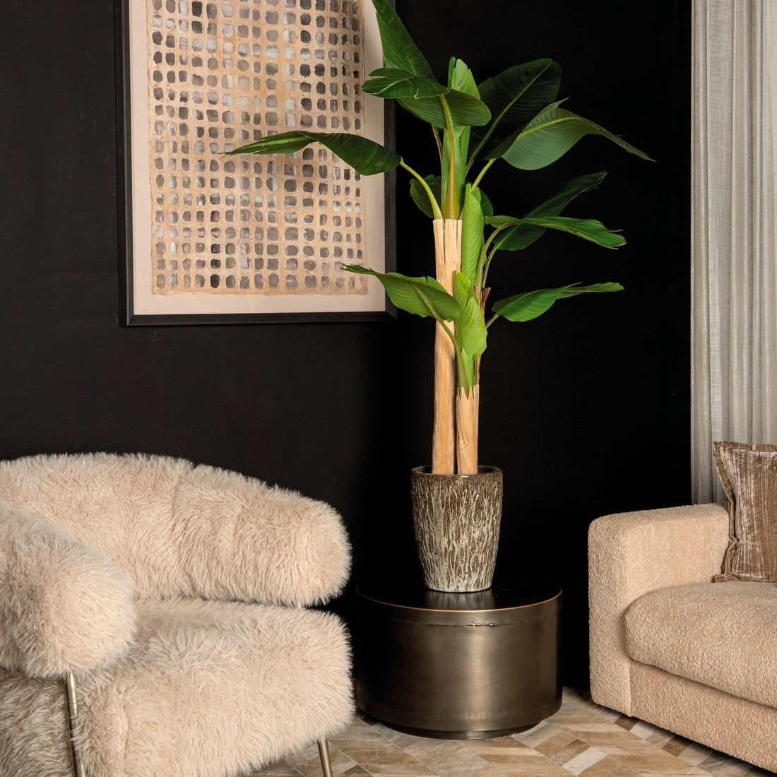 Tree Green PE Real Touch Bananier S 110x108x155cm PTMD