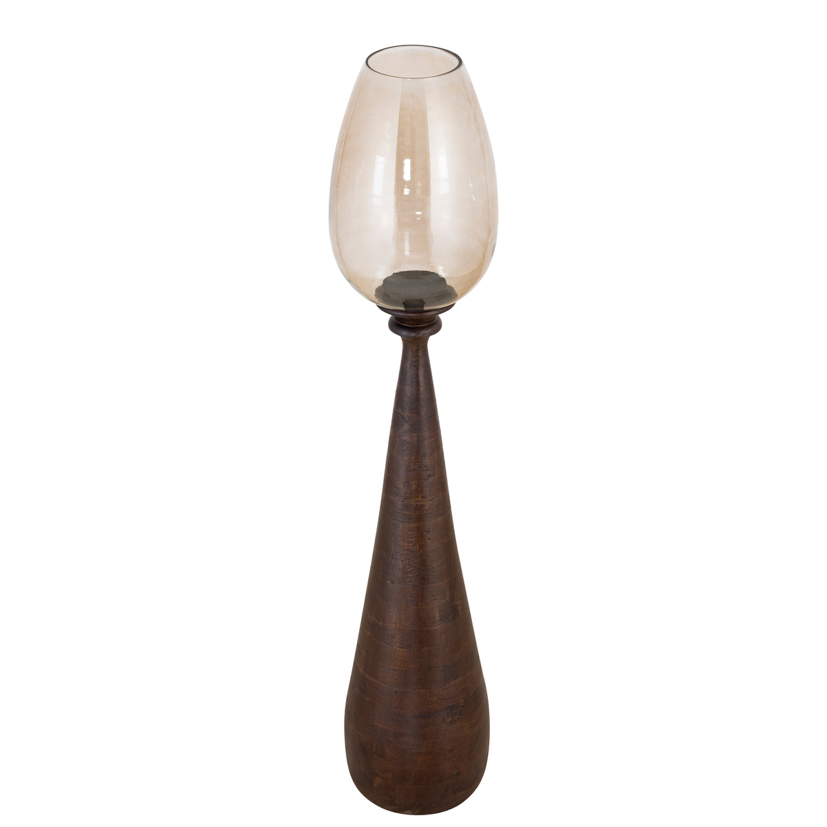 Midi Bois de manguier Stormlight Verre fumé marron Grand PTMD
