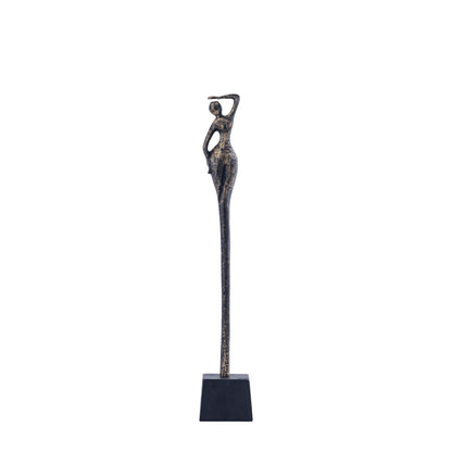 Ciwan Antique Brass statue de femme en aluminium coulé B PTMD