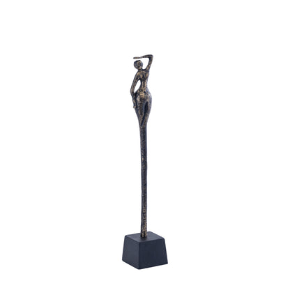 Ciwan Antique Brass statue de femme en aluminium coulé B PTMD