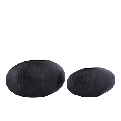 Lot de 2 pots en graphite antique Jowad PTMD