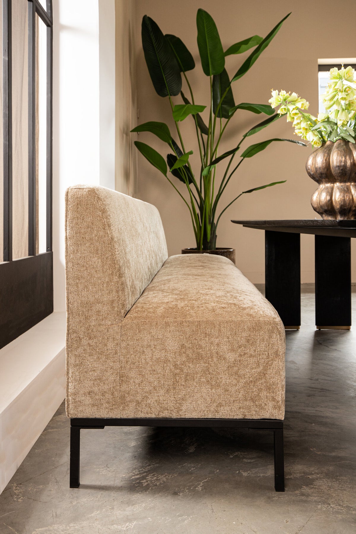 Banc de salle à manger Xania Crème 200cm PTMD