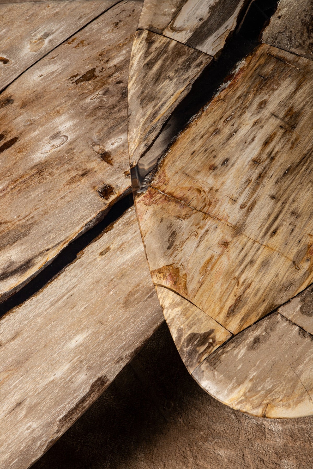 Table basse Deeba Bois pétrifié 95 PTMD