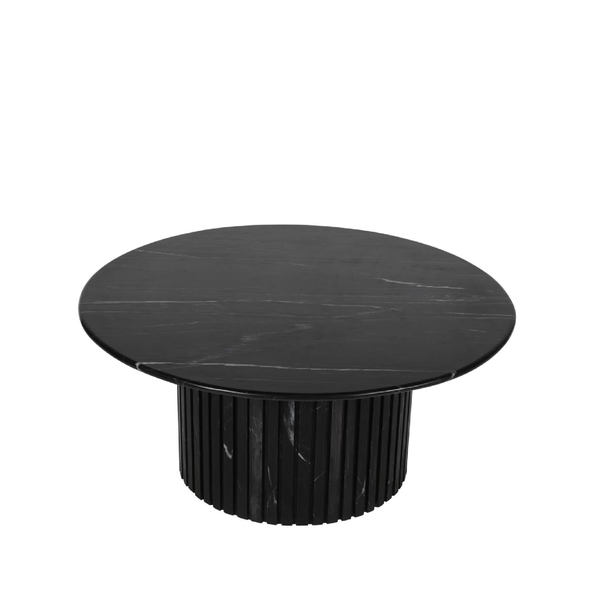 Table basse Neelim - 91x91x41 cm - Marbre - Noir PTMD