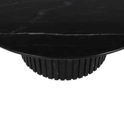 Table basse Neelim - 91x91x41 cm - Marbre - Noir PTMD