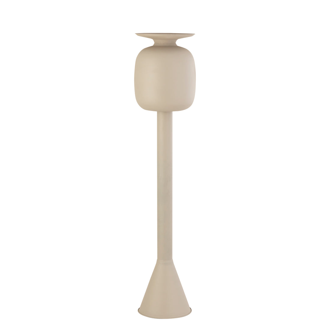 Dainah Cream pot en fer sur pied long Large PTMD