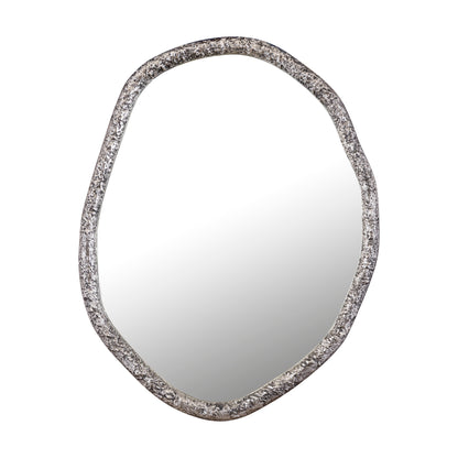 Miroir rond de forme organique Paisley Nickel PTMD