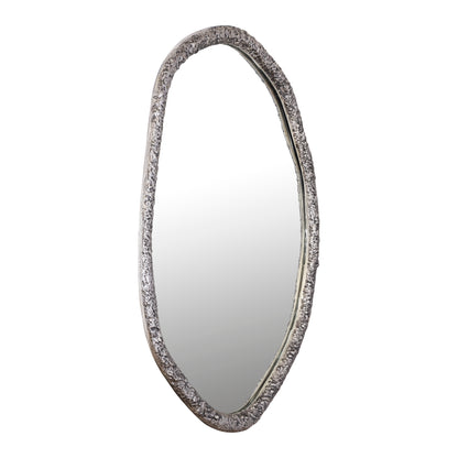 Miroir rond de forme organique Paisley Nickel PTMD