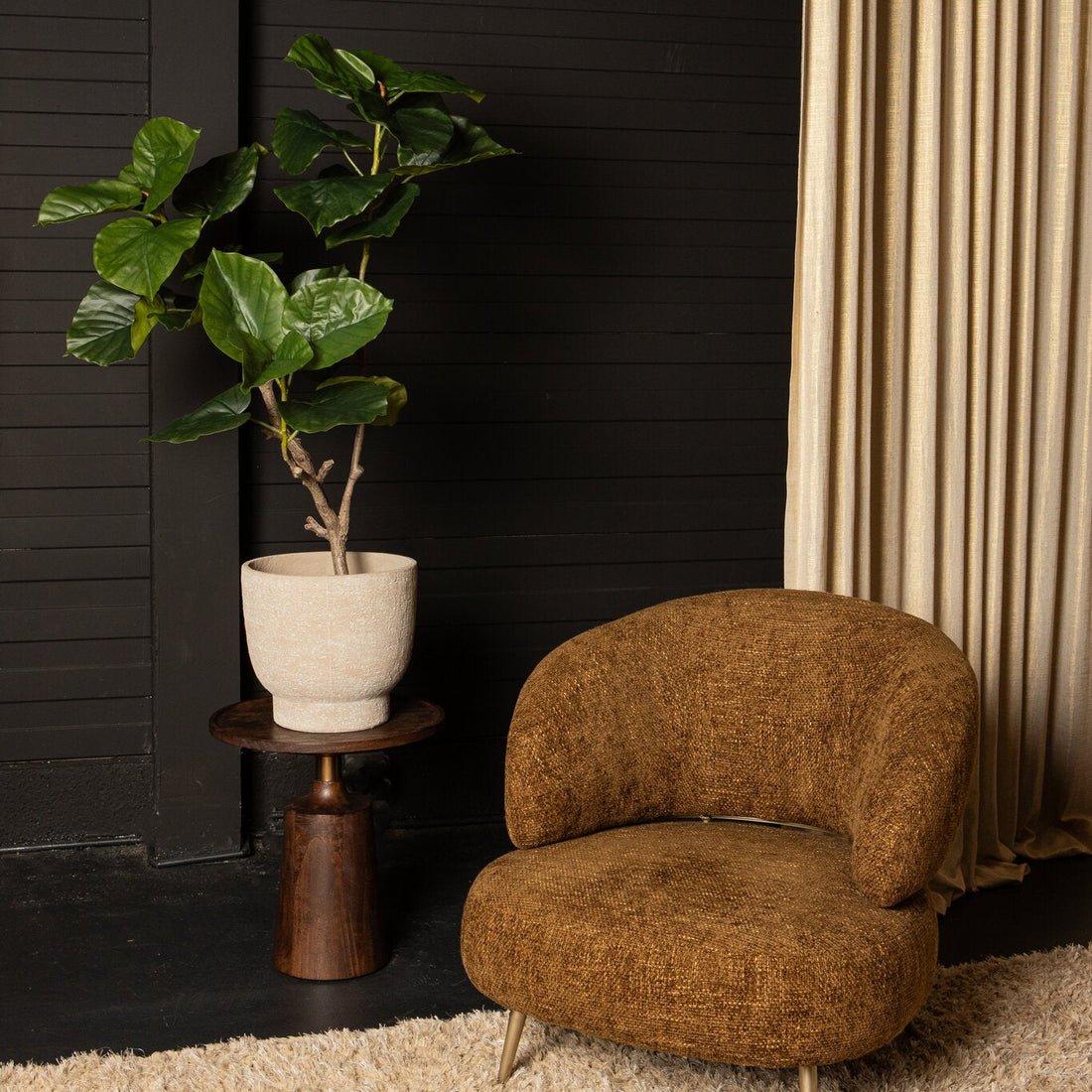 Ficus vert en arbre, en pot, L 118 x 85 x 183 cm PTMD