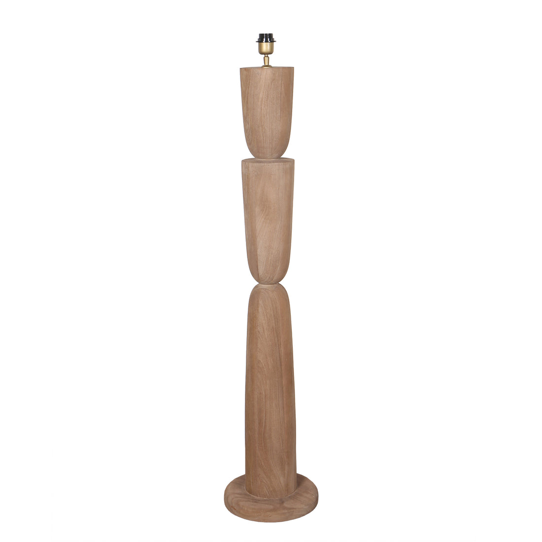 Base de lampadaire à étages en bois de manguier naturel Lorinne PTMD
