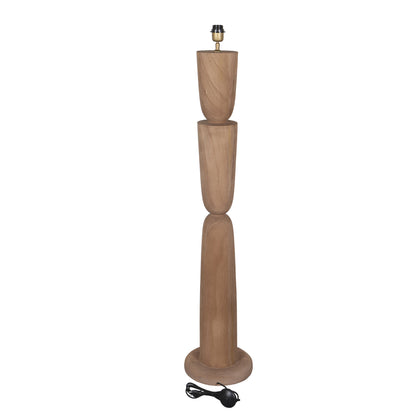 Base de lampadaire à étages en bois de manguier naturel Lorinne PTMD