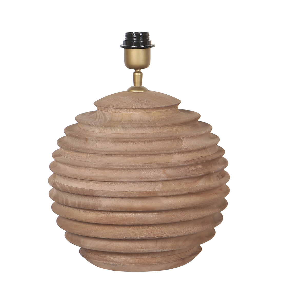 Roven Base de lampe de table côtelée en bois de manguier naturel PTMD